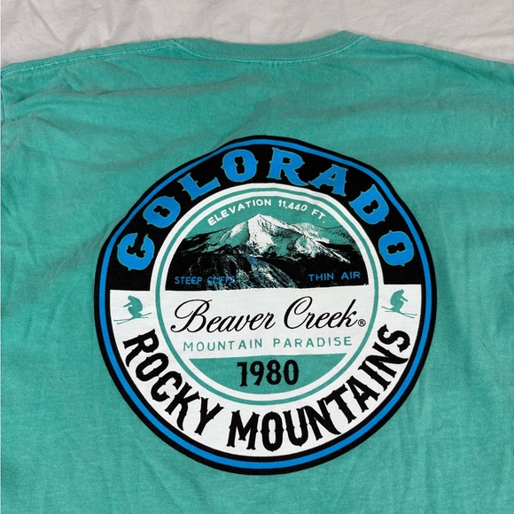 Blue 84 Mens Green Colorado Rocky Mountains Long Sleeve T-Shirt L - Picture 8 of 8